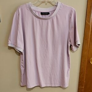 Lilac Rayon T-shirt- Flowy